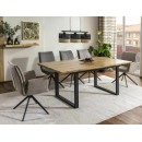 Стол обеденный SIGNAL UMBERTO II дуб артизан/черный 160-240/90